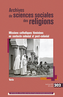 Archives de sciences sociales des religions, no 202